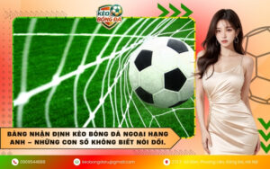 Bảng nhận định kèo bóng đá Ngoại hạng Anh – Những con số không biết nói dối.